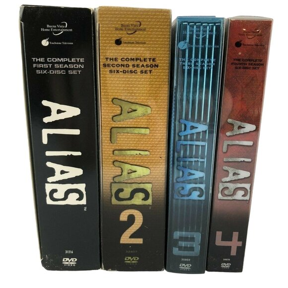 Alias Complete Series 1-4 Set Seasons 1 2 3 4 DVD Lot Garner Adventure EUC - Picture 1 of 10